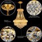 Empire Crystal Chandeliers K9 Crystals Gold Finish-4