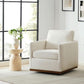 Swivel Linen Accent Armchair Mid Century Modern 360 Swivel