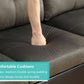 Taupe 105 Inch L Shaped Sectional Sofa With Storage Ottoman