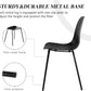Set Of 4 Matte Black Dining Chairs With Ergonomic Back