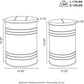 Grey Industrial Galvanized End Tables Set With Lids