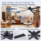 Black 120-Inch Reinforced Multipurpose Ceiling Fan