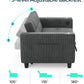 Corduroy Gray 54 Inch Multifunctional Sleeper Sofa