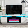 Ivory White 36 Inch Electric Fireplace Tv Entertainment Center