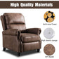 Pushback Recliner Chair Leather Rivet Decoration Chocolate