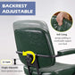 Green Leather Mid Century Office Chair With Wheels And Arms-3