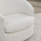 Swivel Barrel Chair Cream Upholstered Fully Assembled