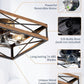 20 Inch Industrial Caged Flushmount Ceiling Fan Remote