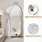 67x24 Oversized Diamond Floor Mirror Black Aluminum