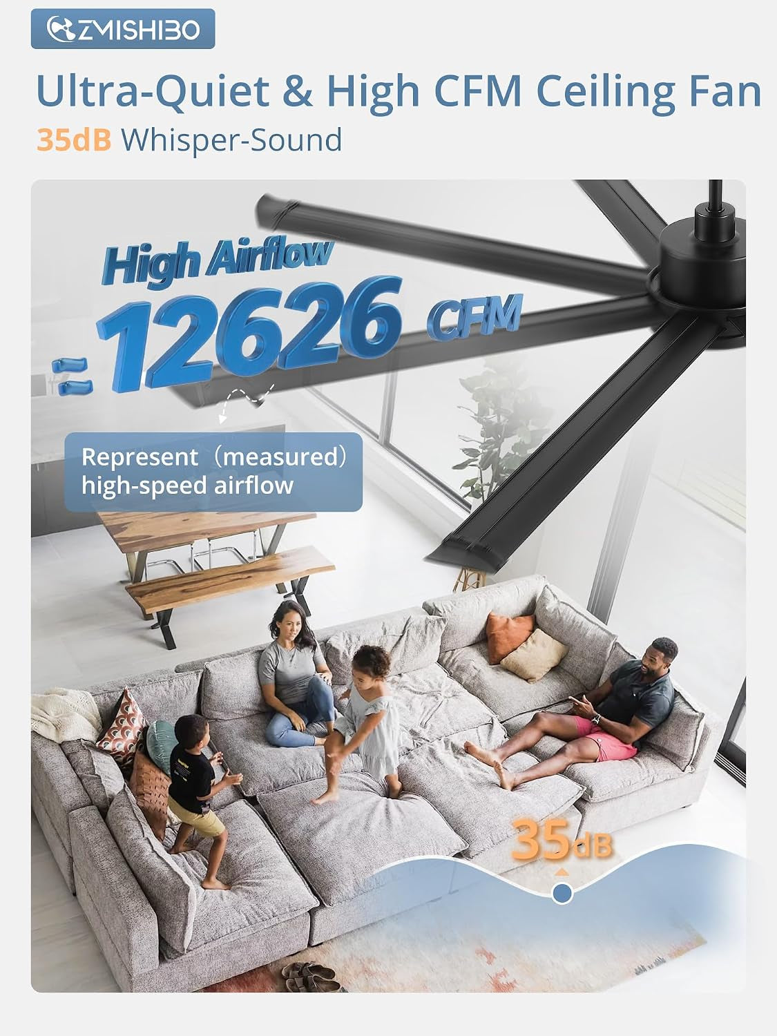 Commercial Grade Aluminum Ceiling Fan With Controller