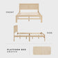 Queen Platform Bed Engineered Wood Veneer Finish Durable