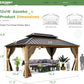 12x16 Weatherproof Aluminum Frame Gazebo Steel Roof