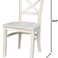 Set Of 2 35.8 In Parawood X Back Dining Chairs Unfinished