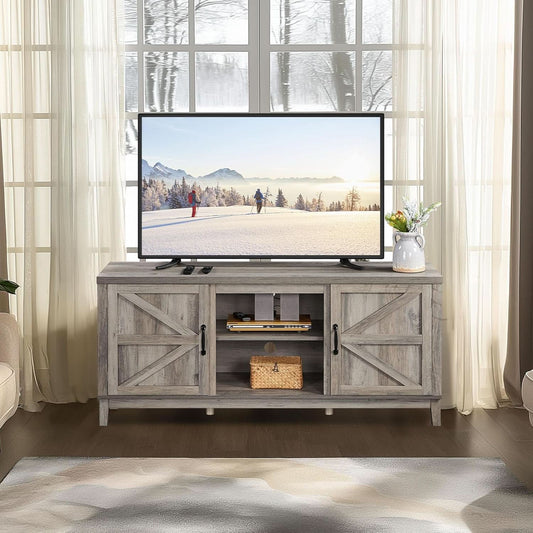 Gray Farm house TV Stand 65 Inch Entertainment Center