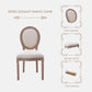 French Country Dining Chairs Beige Upholstered Set Of 6