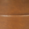 Round Upholstered Faux Leather Ottoman Footrest Camel