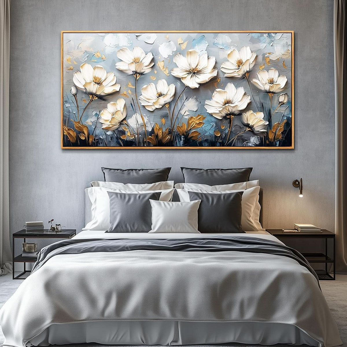 20x40 Inches Framed Canvas Wall Art Floral Masterpiece