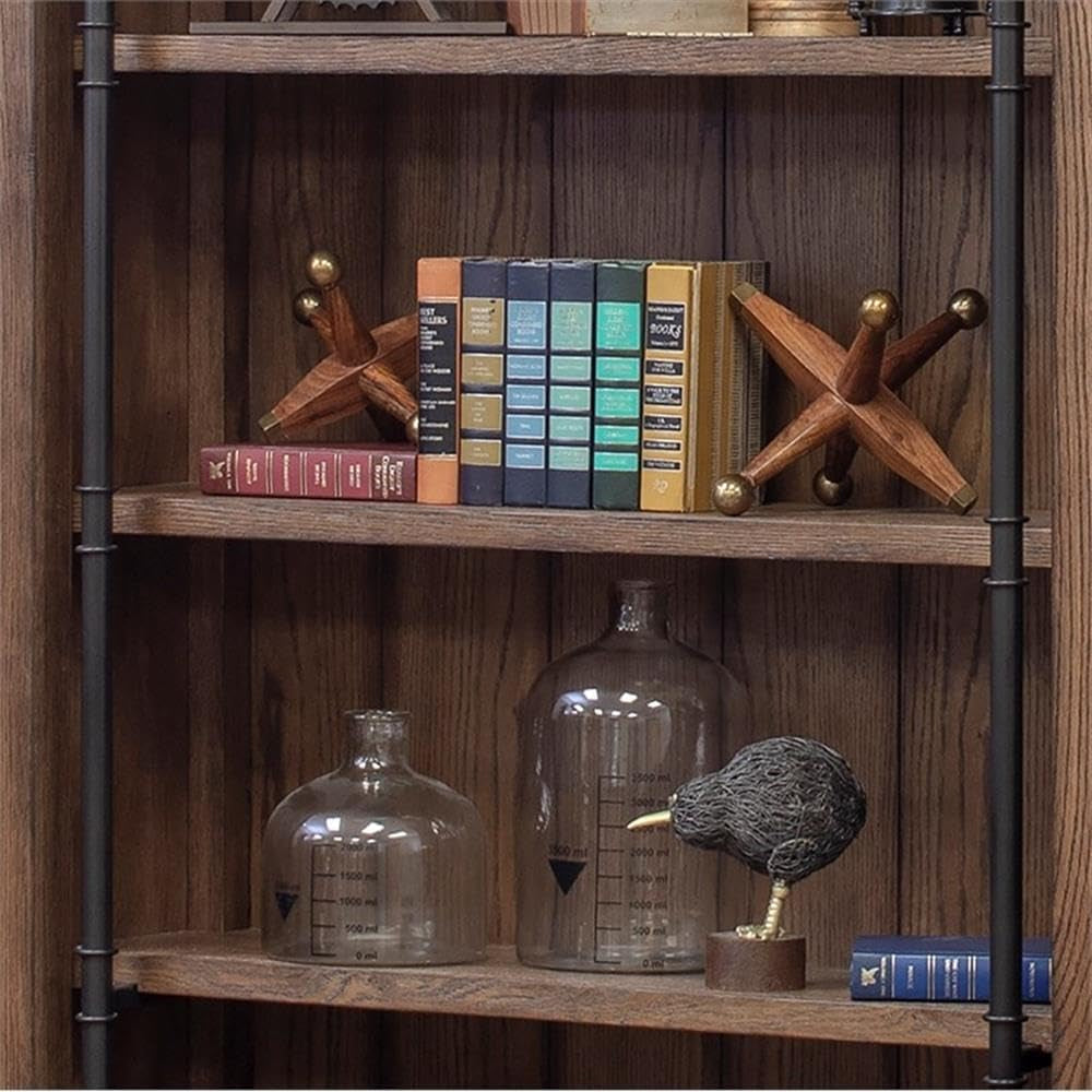 Spacious Brown Contemporary Bookcase With Five Shelves