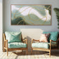 40x20 Abstract Contemporary Canvas Wall Art Emerald