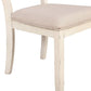 Prato Wood Cross Back Dining Chairs Antique White Tan
