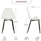Clear Acrylic Dining Chairs Set of 4 With Black Legs