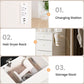 Elegant Translucent White Glass Vanity Desk Storage-3