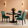 Green Velvet Executive Parsons Dining Chairs Quartet