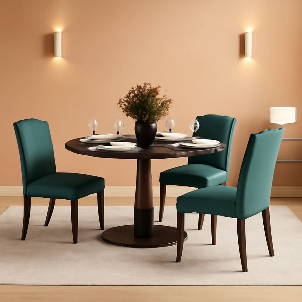 Green Velvet Executive Parsons Dining Chairs Quartet