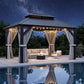 10x12 Gazebo Hardtop Aluminum Frame Galvanized Roof