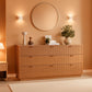 SixtyThreeInch Dresser With Deep Drawers NaturalFinish