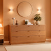 SixtyThreeInch Dresser With Deep Drawers NaturalFinish