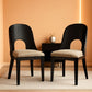 Pair Herringbone Dining Chair Black Gray For Kitchen