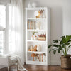 White 72 Inch Tall Bookcase For Living Room Storage-1