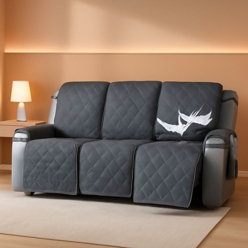 Waterproofing Recliner Cover Charcoal Gray Non Slip