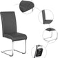 Gray High Back Leather Dining Chairs Set Of 2 For Kitchen