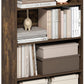 Contemporary Amber Pine Four Tier Bookcase Storage
