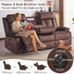 Power Reclining Sofa With Therapeutic Massage Heat