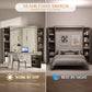 Queen Murphy Bed Cabinet Grey Space-Saving Solution