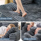 53 Inch Chaise Lounge Grey Sleeper Chair For Living Room