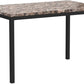 Black Metal Dining Table With Laminated Faux Marble Top