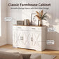 White 42 Inch Farmhouse Barn Door Sideboard Cabinet