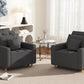 36 Inch Convertible Sleeper Chair GreyTexturedFabric