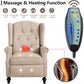 Wingback Recliner Chair With Massage And Heat For Living Room