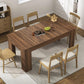 Extendable Walnut Engineered Wood Dining Table For Six