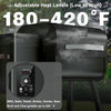 Black Pellet Grill Smoker With Temperature Precision
