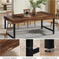 Walnut 55 Inch Rectangular Dining Table Construction