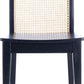 Dining Chairs Set Of 2 Black Natural Rattan Back For Dining Room