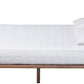 Japandi Walnut Brown Rubberwood Platform Bed Queen