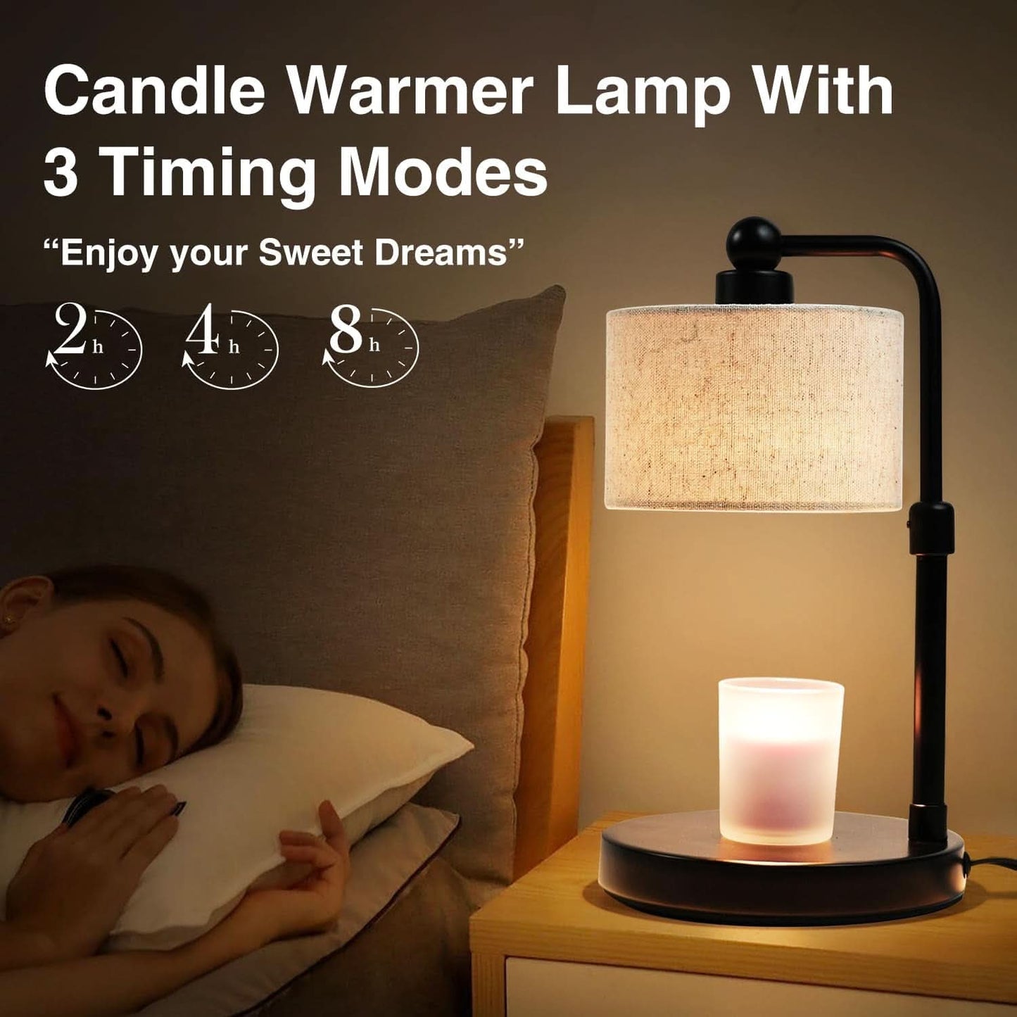 Candle Warmer Lamp With Electronic Timer Adjustable