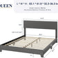 Queen Bed Frame With Adjustable Headboard Upholstered